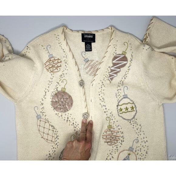 Vintage Designers Originals Studio Joy Ugly Sweater few stains Size L Pre-Owned - Picture 12 of 14